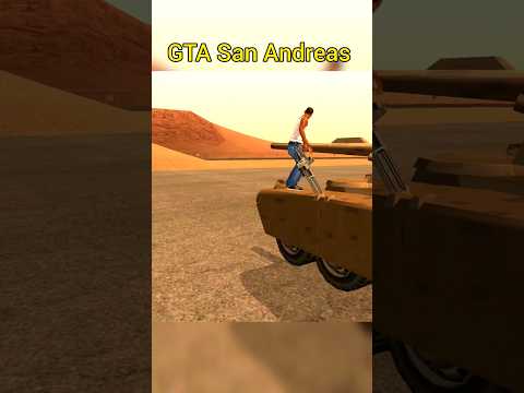 STOLEN TANK FROM MILITARY BASE GTA SAN ANDREAS #gtasanandreas #shorts