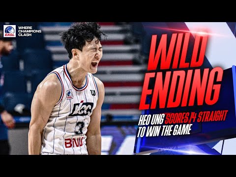 WILD ENDING: Busan KCC Egis Heo Ung scores 14 straight points to win the game