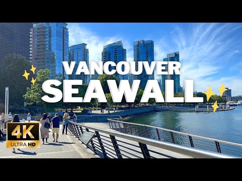 Walk Around STUNNING Vancouver Seawall | Vancouver Canada [4K]