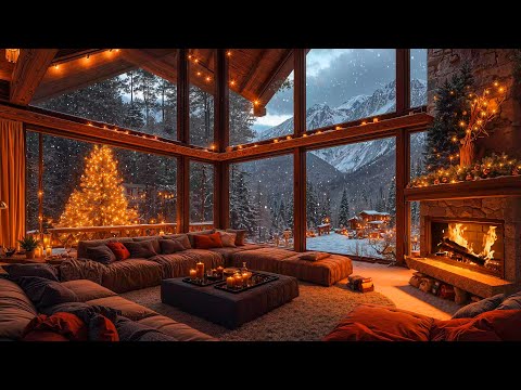 Cozy Christmas Jazz Music 2025 with Crackling Christmas Fireplace Sounds 🔥 Warm Christmas Ambience 🎄