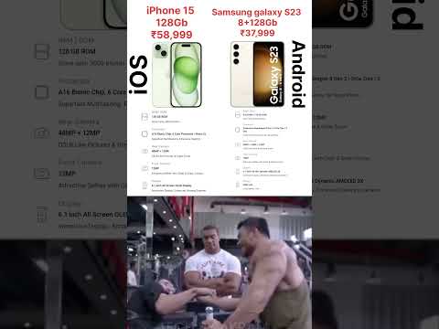 iPhone 15 vs Samsung galaxy S23 review 😲 price in india #vairalshort #iphone15 #galaxys23#shorts