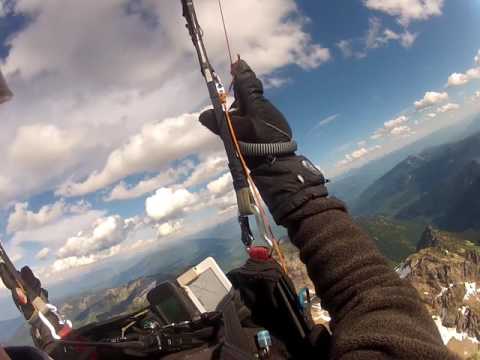 Paragliding over remote Grizzly country in  the Monashee Mountains