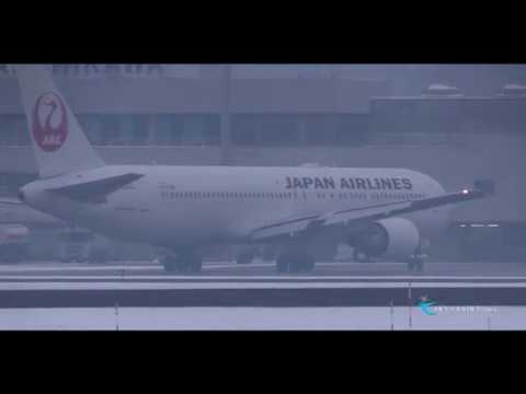 Plane Spotting at Asahikawa Airport(Japan)  Japan Airlines(JAL) Boeing767-300 JA656J