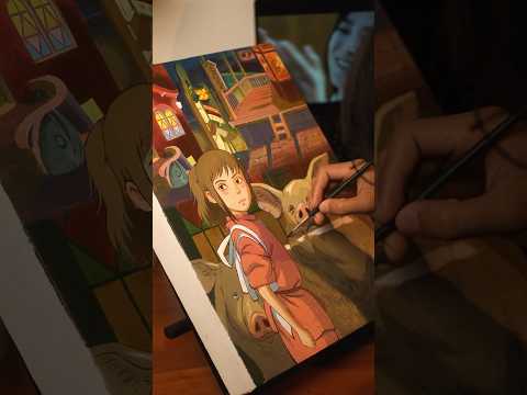 Spirited away painting process#art #shorts #ghibli