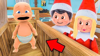 Baby and Elf On The Shelf Family Play Hide and Seek!