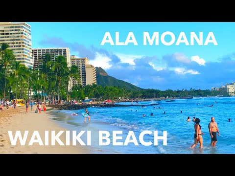 【ハワイ旅行】アラモアナショッピングセンター→ワイキキビーチでサンセット見たよ！Ala Moana Shopping Center→Waikiki beach（short video）