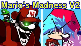 Friday Night Funkin' VS Mario's Madness V2 FULL WEEK + Cutscenes (FNF Mod) (Mario 85'/MX/Mario.EXE)