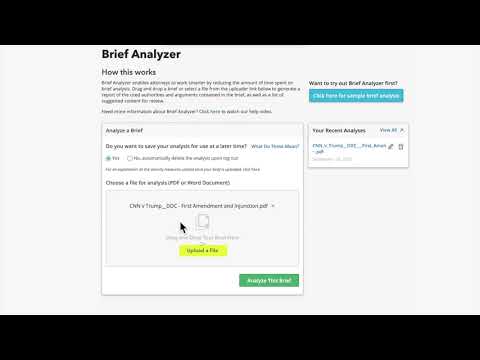 Brief Analyzer Part I