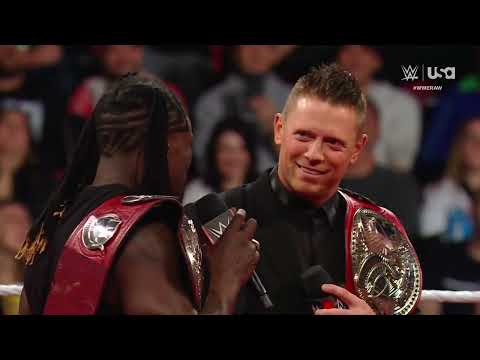 Triple H Presents New Tag Team Championships To Awesome Truth - WWE Raw 4/15/24  (Full Segment)