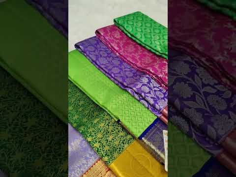 🌿Pure Kanchipuram Handloom Pattu Silk Sarees*🌹 1 Gram Gold Pure Jari sarees🌿 Resam  Warp Silk Sarees