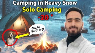 Camping in Heavy Snowstorm| Solo Camping | Asmr camping #solocamping