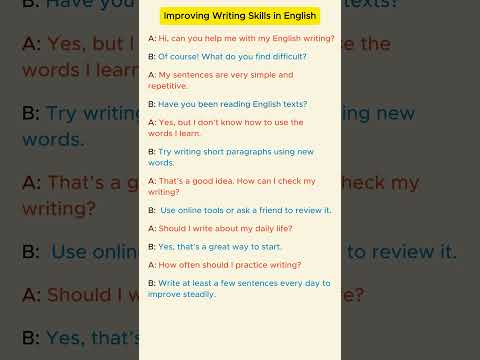 English Conversation: Tips for Improving Writing Skills #Shorts