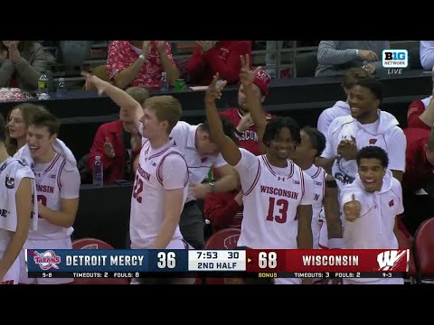 Highlights vs Detroit Mercy || Wisconsin Basketball || Dec. 22, 2024