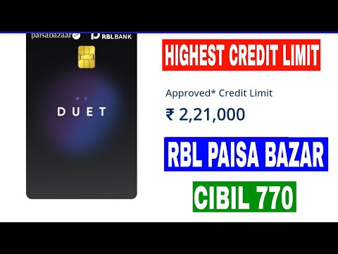 RBL Credit card Apply || Paisabazar Duet Credit Card Approved With High Credit Limit #rbl#paisabazar