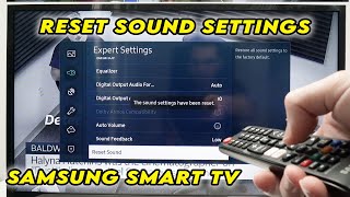 Samsung Smart TV: How to Reset Sound Audio Settings