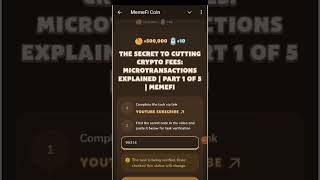 Memefi Video Code today | The Secret to Cutting Crypto Fees: Microtransactions Explained | MemeFi