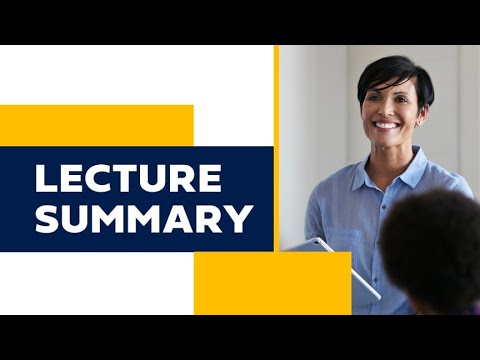 Lecture Summary - Video Template for Professors