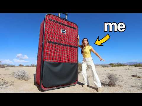 Surviving Using World's LARGEST Suitcase in the Desert