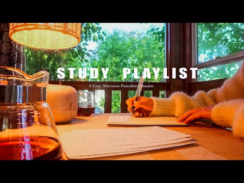 🌿 3-HOUR STUDY MUSIC PLAYLIST/ relaxing Lofi / Cozy Evening DEEP FOCUS POMODORO TIMER/ Study With Me