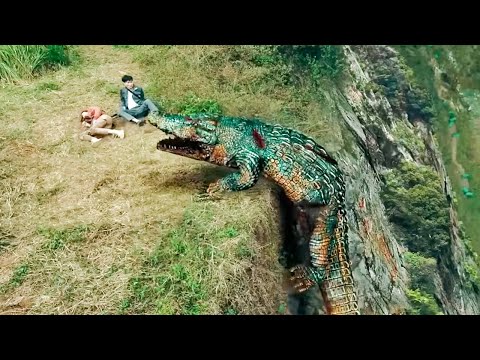 巨鳄追杀人类不慎跌落悬崖！危机重重！【巨鳄 Mega Crocodile】| 冒险/动作 | 经典大本营