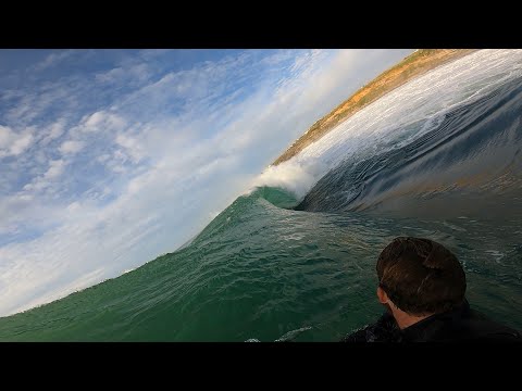 POV RAW CLIPS SLAMMED ON REEF AT VERY SHALLOW RIGHT HAND SLAB