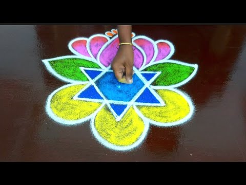 3*2 dots new year rangoli | margazhi kolam designs | thipkiyanchi rangoli | rangoli muggulu #rangoli