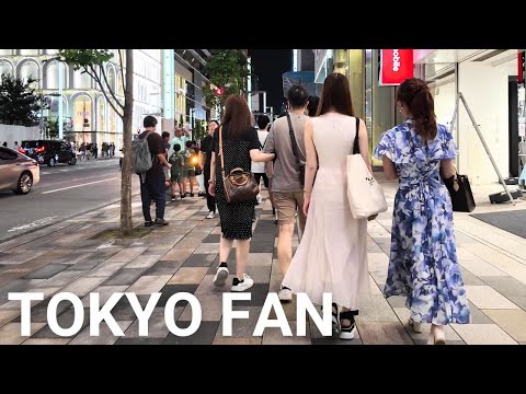 新橋・銀座散歩 |【4K】 Night Walking Shinbashi and Ginza Tokyo Japan (July 2024)