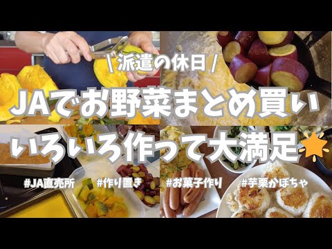 【派遣の休日】週末のお楽しみ♪JA直売所いってきた！1週間分のお野菜と芋栗かぼちゃ買っていろいろ作ったよー🍠🌰🎃。