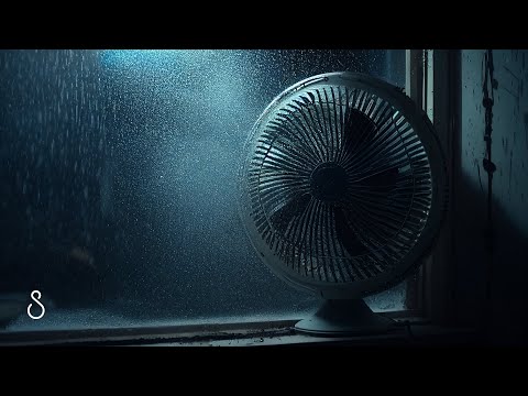 Rain On Window And Bedroom Fan | 12 Hours | Black Screen | Sleep In Series