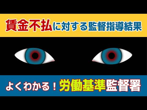 【社労士解説】賃金不払に対する監督指導結果と、よくわかる！労働基準監督署（1）