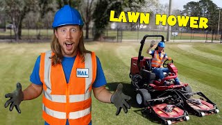 Lawn mower for kids | Cut the Grass with Handyman Hal