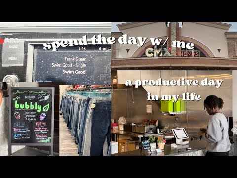 MY FIRST VLOG!! | spend the day w/ me! | mini road trip, the movies, boba