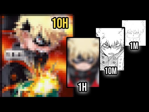 Drawing CHALLENGE |1M, 10M, 1H, 10H| BAKUGOU [Boku no Hero Academia]