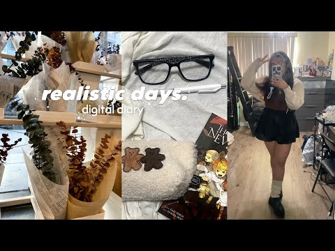 realistic days 🧸: outfits for the week, book haul, dinner w a friend