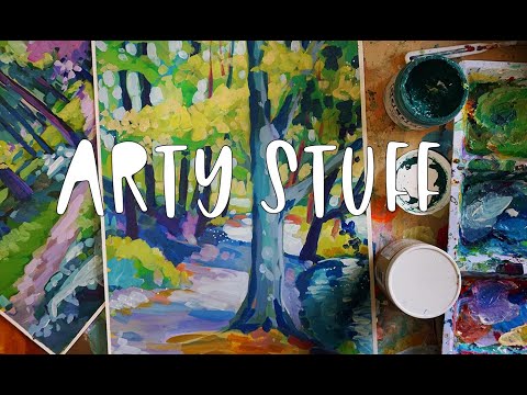 Arty Stuff Vlog - Landscape painting, nature walks and an earthquake!