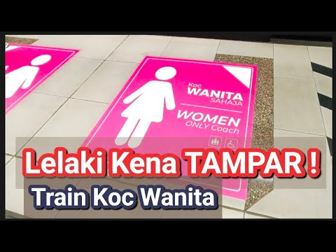 Pegawai TAMPAR penumpang Lelaki di Koc Wanita | Officer slaps Male passengers in train,  LRT MRT KL