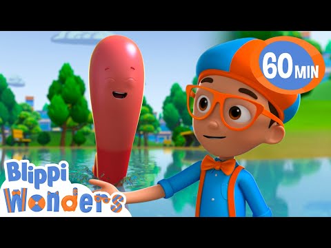 Blippi plays with Wave the Worm ! | Blippi Wonders Educational Videos for Kids