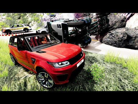 Cars VS  DANGEROUS CLİFF #20 Steep Slopes Mountain Road - Don't Stop - BeamNG Drive