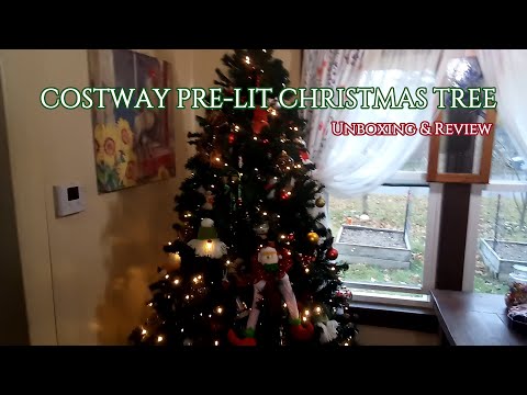 COSTWAY Pre- Lit Christmas Tree | Unboxing & Review | Beautiful & Affordable | Great Quality