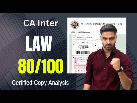 LAW Certified Copy Analysis CA Inter Sep 24 LAW ICAI Exam AIR 1 CA Inter CA Pratik Thakkar