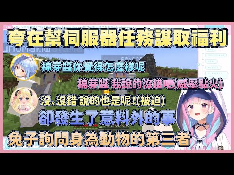 夸成功的跟兔子交涉幫伺服器謀取福利！代價差點犧牲了一隻羊ww【湊阿庫婭】【角卷棉芽】【兔田佩可拉】【Vtuber翻譯】