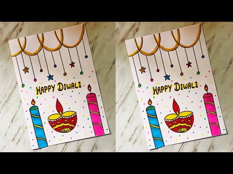 diwali card for school competition | diwali card 2024 | diy diwali greeting card |