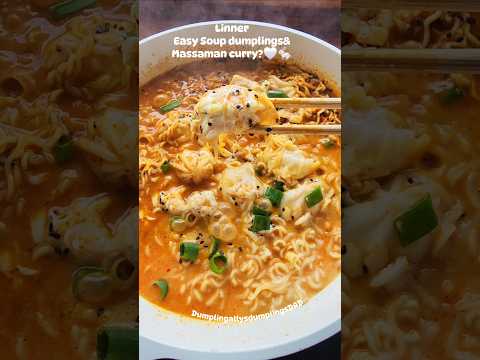 Easy Soup dumplings&Massaman curry? #soupdumplings #asmr #curry #asmrfood #foodasmr #ramen #easy