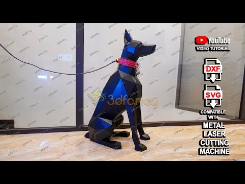 How to make Doberman Dog Metal with Rivet - Doberman Sculpture - Handmade Metal Dog Statue