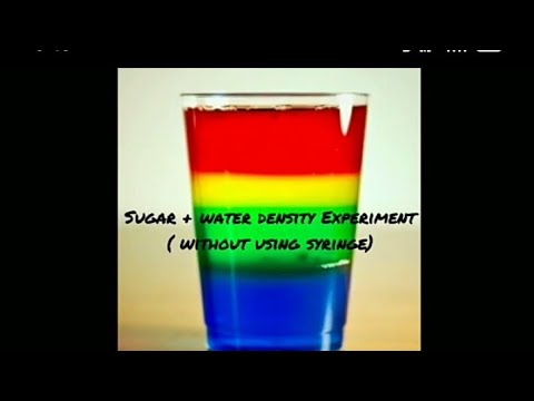 Awesome sugar water density science experiment | colourful sugar water | Rainbow Sugar water