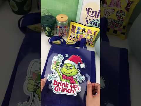 Drink Up, Grinch! | Heat Transfer Paper #teckwrapcraft #craftsupplies #craftmaterials #diy