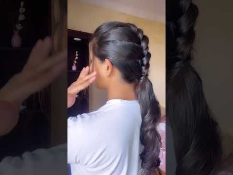 very easy twisted braid hairstyles for beginner | Everyday hairstyle tutorial 🌸 #youtubeshorts￼