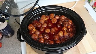 Easy Crock-pot Grape Jelly BBQ Meatballs - Easy Party Appetizer Recipe