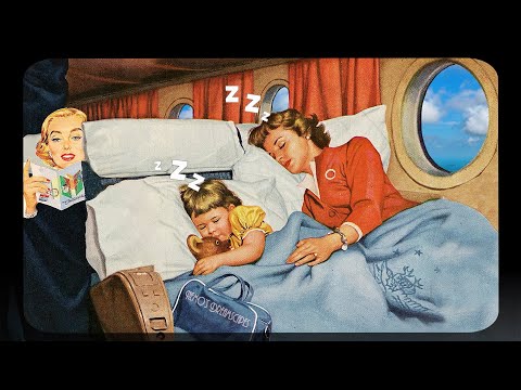 Only a dream away - Oldies playing on an airplane ambience (white noise, plane sound) 3 HOURS ASMR