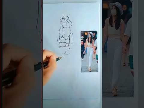 Sexy woman sketch effect #sketch #sexy woman #back